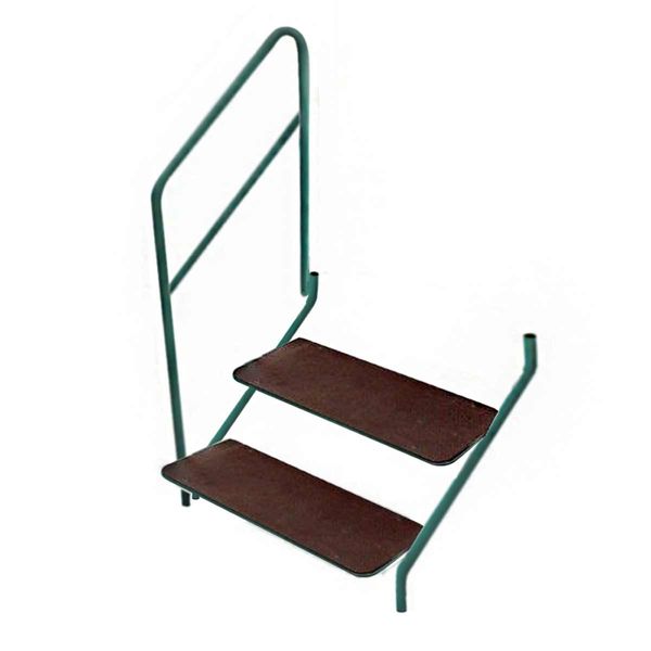 AG, AG Bolt On 2 Tread Step and Handrail Green