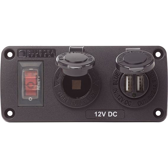 Blue Sea Systems, Blue Sea Systems Panel Acc H2O USB & Sckt