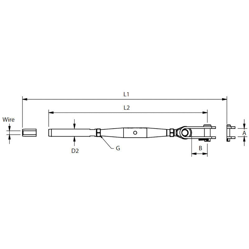 Blue Wave, Blue Wave Hand Crimp Toggle & Swage Rigging Screw