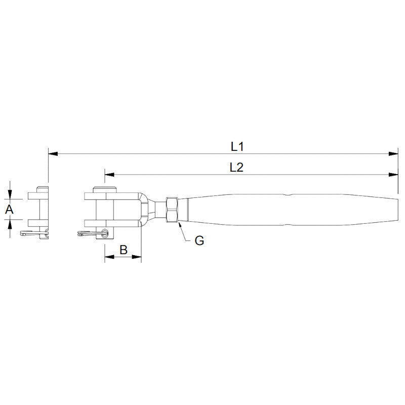 Blue Wave, Blue Wave LH Fork - Blank Rigging Screw