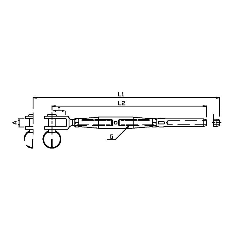 Blue Wave, Blue Wave Metric Fork & Swage Rigging Screw