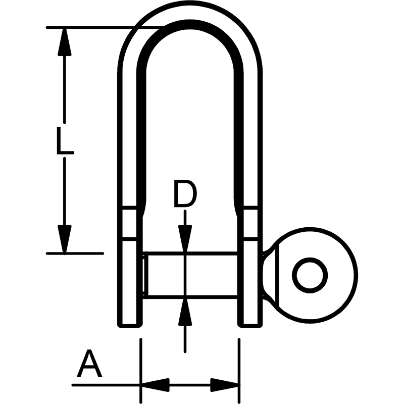 Blue Wave, Blue Wave Strip Stainless Steel Long D Shackles