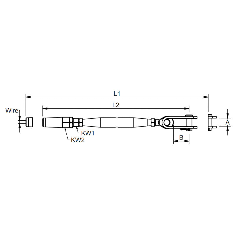 Blue Wave, Blue Wave Toggle - Terminal Swageless Rigging Screw