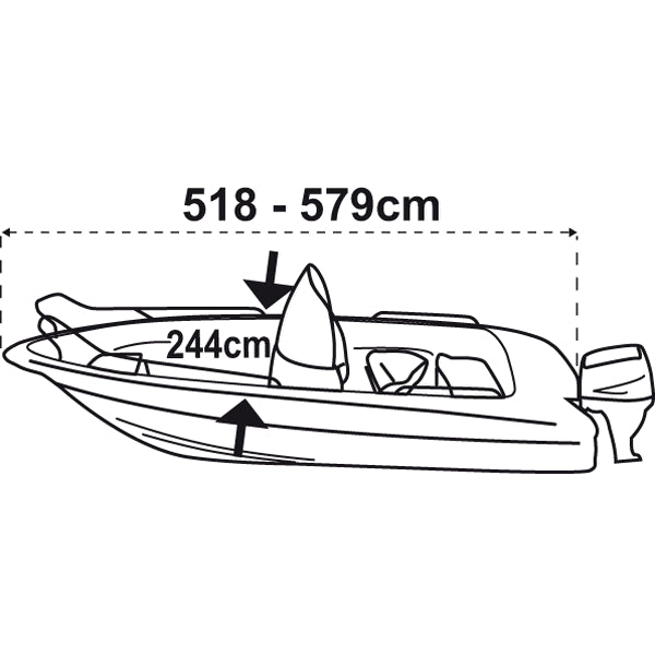 TREM, Boat Cover M 518-579cm W 244cm, Silver  O2224579  Q037843