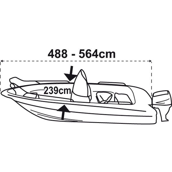 TREM, Boat Cover S 488-564cm W 239cm, Silver  O2223488  Q037842