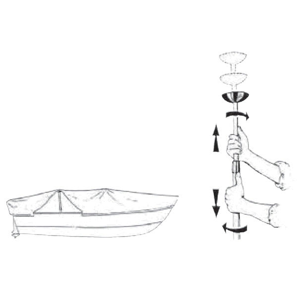 AquaMarine, Boat Cover Support Telescopic 86.5-150cm Aluminium