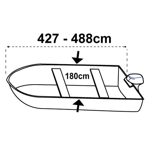 TREM, Boat Cover XXS 427-488cm W 180cm, Silver  O2218488  Q037840