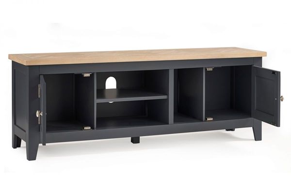 Julian Bowen, Bordeaux TV Unit in Dark Grey