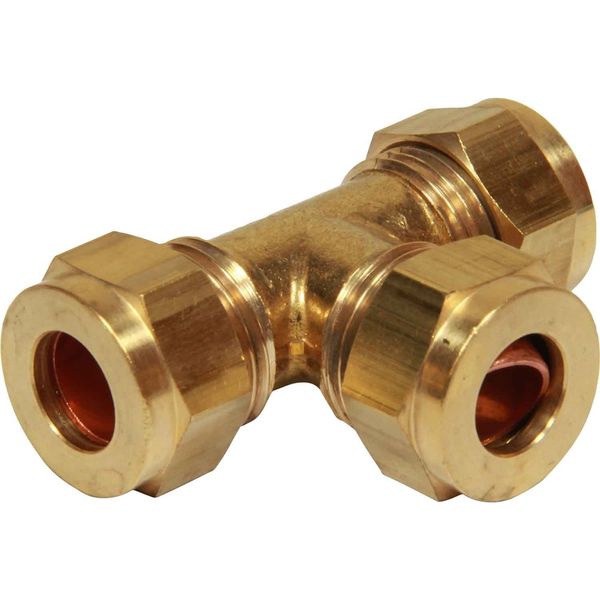 Wade, Brass Equal Tee Coupling 4 x 4 x 4mm