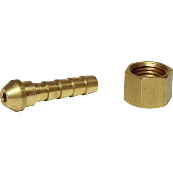 Wade, Brass Hose Tail Connector 1/4" BSP Nut to 1/4" Spigot