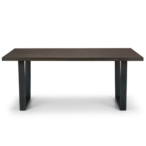 Julian Bowen, Brooklyn Dining Table Dark Oak & Gunmetal Legs