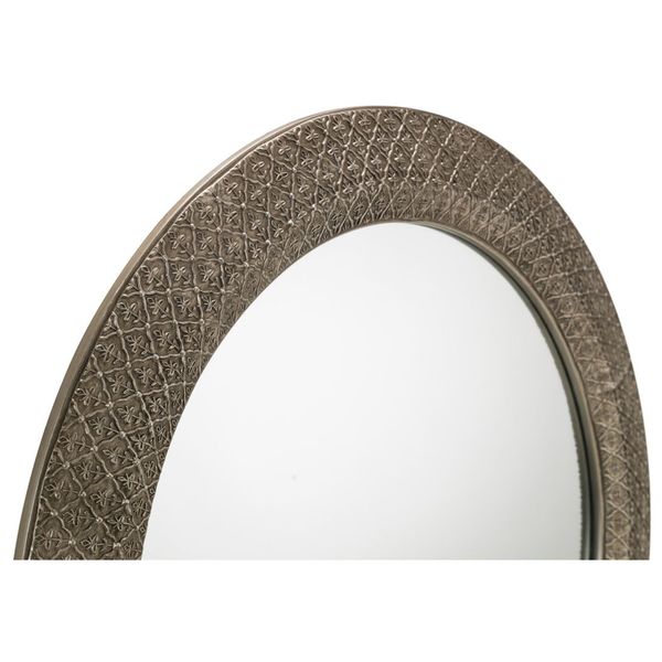 Julian Bowen, Cadence Round Pewter Wall Mirror 800mm