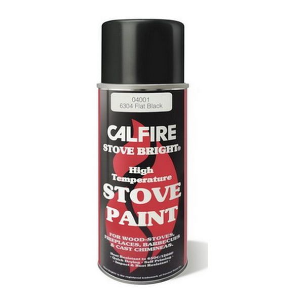 Calfire, Calfire High Temperature Black Stove Paint Aerosol Matt - 400ml