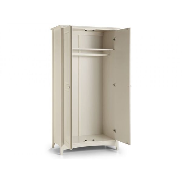 Julian Bowen, Cameo 2 Door Wardrobe Unit Stone White