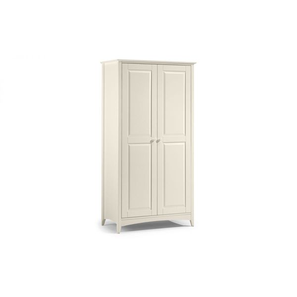 Julian Bowen, Cameo 2 Door Wardrobe Unit Stone White