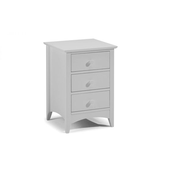 Julian Bowen, Cameo 3 Drawer Bedside Unit Dove Grey