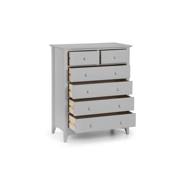 Julian Bowen, Cameo 4+2 Drawer Chest Unit Dove Grey